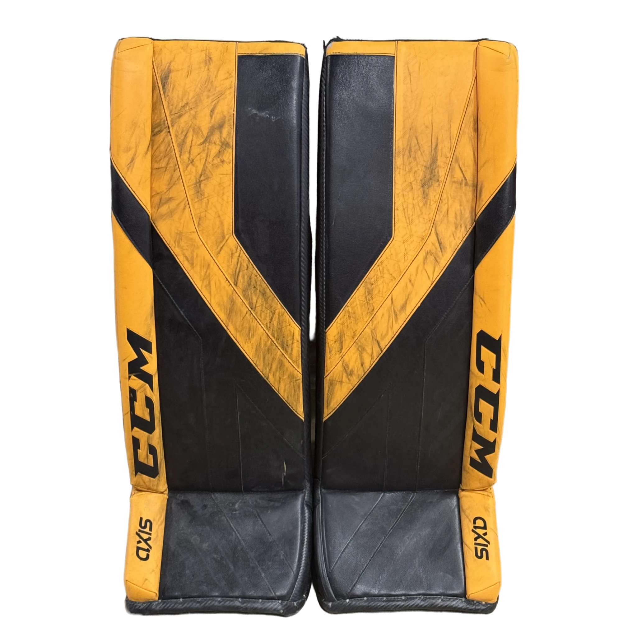CCM AXIS - Ensemble de protections de gardien de but Pro Stock d'occasion (noir/jaune)